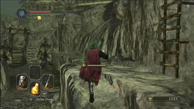 Wejdź po drabinie aby bezpiecznie zaatakować - Harvest Valley - Dark Souls II - poradnik do gry