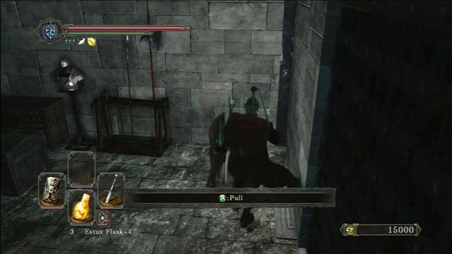 Użyj dźwigni - Drangleic Castle - wnętrza - Dark Souls II - poradnik do gry