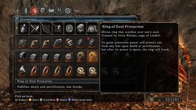 Ring of Soul Protection bywa bardzo przydatny - Śmierć opis mechaniki - Dark Souls II - poradnik do gry