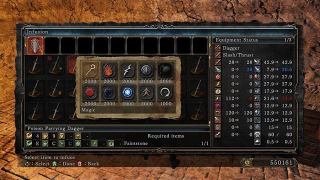 Opcje zaklinania broni - Ulepszenia opis mechaniki - Dark Souls II - poradnik do gry