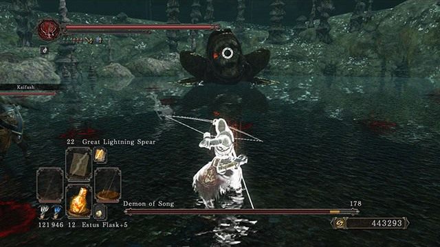 Demon of Song atakowany z dystansu - Demon of Song | Jak pokonać bossa | Dark Souls II - Dark Souls II - poradnik do gry