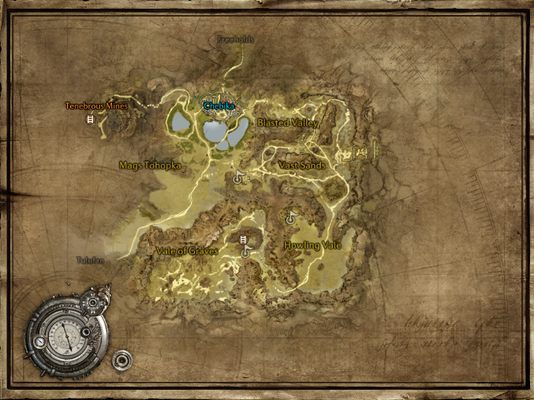 Basilisk Crag, z widocznymi u góry Tenebrous Mines. - Poziomy 28-32 | Zdobywanie poziomów przez wykonywanie zadań | TERA - TERA - poradnik szybkiego levelowania