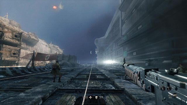 Wspinaczka po murze - Sztab Trupiej Główki | Misje Główne w Wolfenstein The New Order - Wolfenstein: The New Order - poradnik do gry