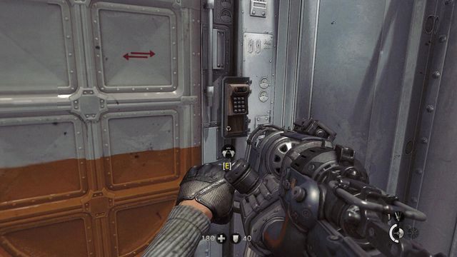 Tymi drzwiami, jeśli wybrałeś Fergusa, tymi po lewej jeśli młodego - U-Boot | Sekrety w Wolfenstein The New Order - Wolfenstein: The New Order - poradnik do gry