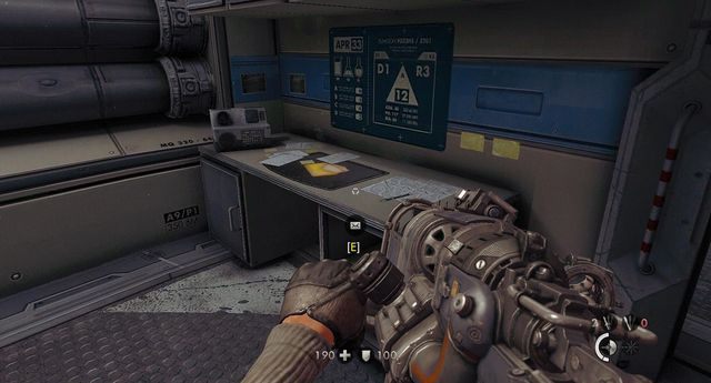 Na piętrze, w pokoju - Baza Księżycowa | Sekrety w Wolfenstein The New Order - Wolfenstein: The New Order - poradnik do gry