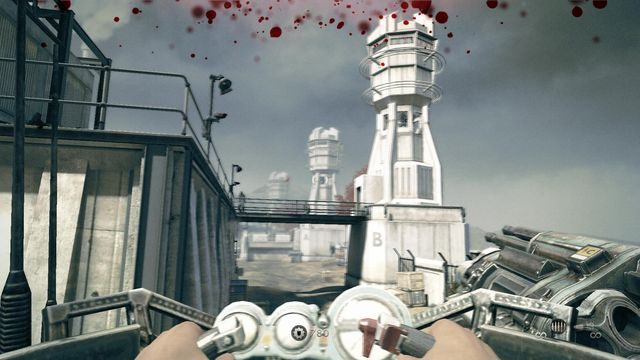 Mech posiada dwa rodzaje broni, działko oraz rakiety - Obóz Belica | Misje Główne w Wolfenstein The New Order - Wolfenstein: The New Order - poradnik do gry