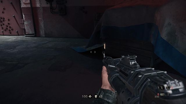 Przy czerwonych, zamkniętych drzwiach - Sztab Trupiej Główki | Sekrety w Wolfenstein The New Order - Wolfenstein: The New Order - poradnik do gry