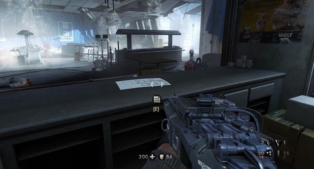 W pokoju gdzie walczysz ze śmigłowcem. - Powrót do London Nautiki | Sekrety w Wolfenstein The New Order - Wolfenstein: The New Order - poradnik do gry