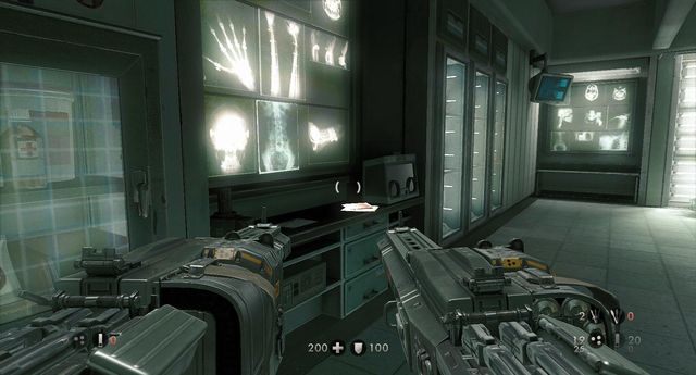 Na tej szafce, w laboratorium - Powrót do Sztabu Trupiej Główki | Sekrety w Wolfenstein The New Order - Wolfenstein: The New Order - poradnik do gry