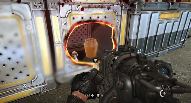 W skrzyni, którą możesz zniszczyć jedynie palnikiem - Powrót do Sztabu Trupiej Główki | Sekrety w Wolfenstein The New Order - Wolfenstein: The New Order - poradnik do gry