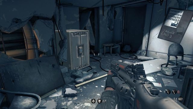 Tam gdzie szyfr 2:6 , tyle że w sejfie - London Nautica | Sekrety w Wolfenstein The New Order - Wolfenstein: The New Order - poradnik do gry