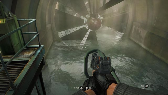 Przekręć turbinę tak by dziura znalazła się pod wodą - Podziemia Berlina | Misje Główne w Wolfenstein The New Order - Wolfenstein: The New Order - poradnik do gry
