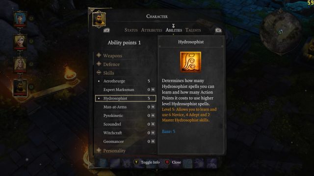 Każdy poziom umiejętności zwiększa ilość czarów / zdolności, które można się nauczyć. - Zdolności i czary wprowadzenie - Divinity: Grzech Pierworodny - poradnik do gry