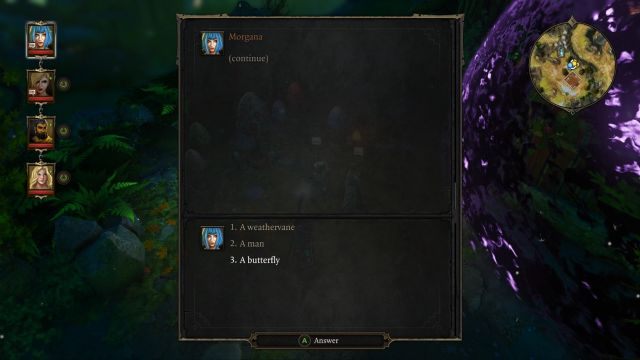 Wystarczy wybrać dobre odpowiedzi, a zagadka zostanie rozwiązana. - Find the Witch Las Luculla, Hiberheim - misje główne - Divinity: Grzech Pierworodny - poradnik do gry