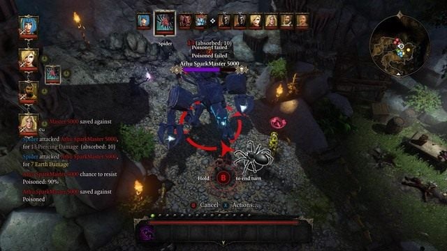 Pamiętaj, by boss cały czas był unieruchomiony - w przeciwnym razie wykorzysta elektryczny atak. - Arhu SparkMaster 5000 jak pokonać - Divinity: Grzech Pierworodny - poradnik do gry