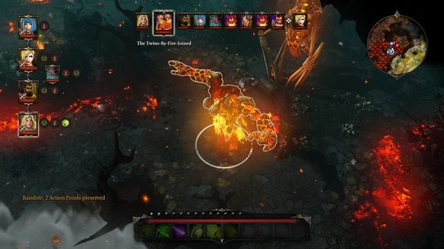 Gdy wróg staje w miejscu, rozpocznie etap ładowania - musisz natychmiast go zamrozić, lub schłodzić! - The Twins-By-Fire-Joined jak pokonać - Divinity: Grzech Pierworodny - poradnik do gry