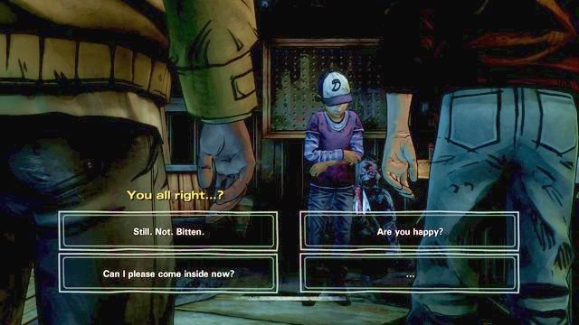 Nowa grupa jest zdumiona naszymi poczynaniami - Rozdział 9 - Back In The Shed | Epizod 1 - All That Remains - The Walking Dead - Season Two - poradnik do gry