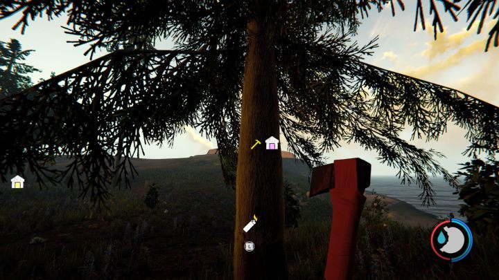 Upadające na ziemie, ścięte drzewo. - The Forest: Surowce do craftingu - The Forest - poradnik do gry