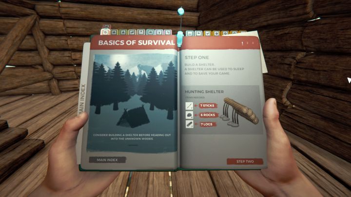 Ekran wprowadzający do konstruowania budowli. - The Forest: Wznoszenie konstrukcji - The Forest - poradnik do gry