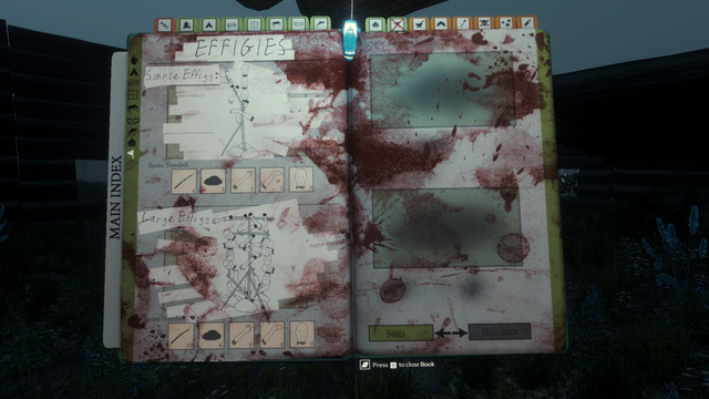 Klimatyczna kartka przedstawiająca ludzkie kukły. - The Forest: Odstraszacze, ludzkie kukły - The Forest - poradnik do gry