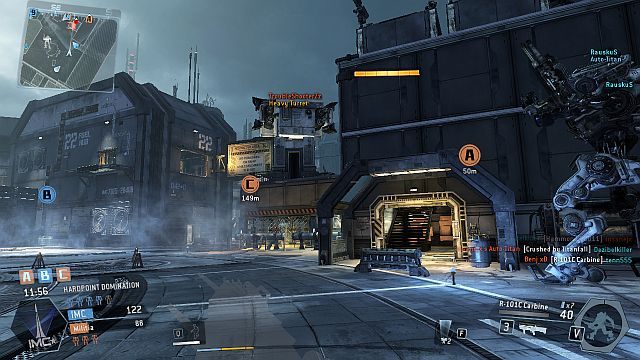 Na mapie znajduje się jedna wieżyczka, blisko wejścia do punktu przejęcia w trybie Hardpoint (znajduje się tu również flaga w CTF) - Airbase | Mapy w Titanfall - Titanfall - poradnik do gry