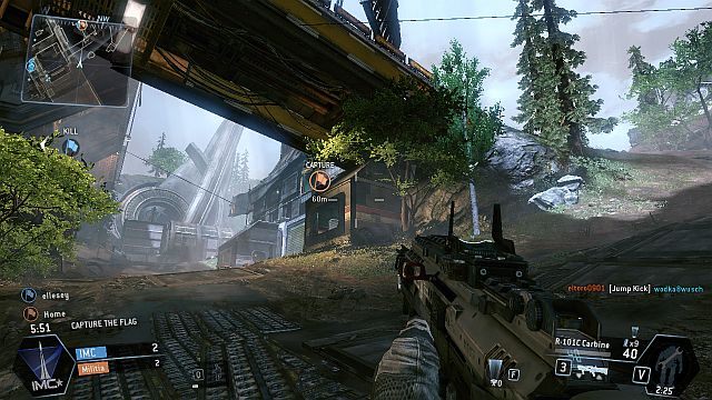 Z drugiej strony wraku znajduje się budynek również z punktem przejęcia lub flagą - Relic | Mapy w Titanfall - Titanfall - poradnik do gry
