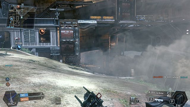 Z jednej strony statku znajduje się całkiem szerokie przejście, umożliwiające dostanie się na drugą stronę - Relic | Mapy w Titanfall - Titanfall - poradnik do gry