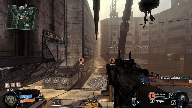 Przejazd tyrolką to najszybszy sposób na dostanie się do centrum walk. - Rise | Mapy w Titanfall - Titanfall - poradnik do gry