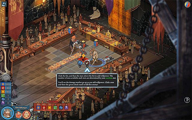 Poświęcenie punktu siły woli umożliwia wyprowadzenie silniejszego ataku - Prolog | Rozdział 1 / Chapter 1 w The Banner Saga - The Banner Saga - poradnik do gry