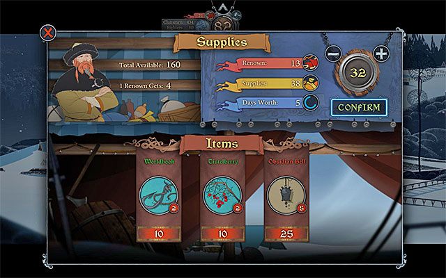 Upewnij się żeby karawanie nie zabrakło zapasów - Podróż do Einartoft | Rozdział 4 / Chapter 4 w The Banner Saga - The Banner Saga - poradnik do gry