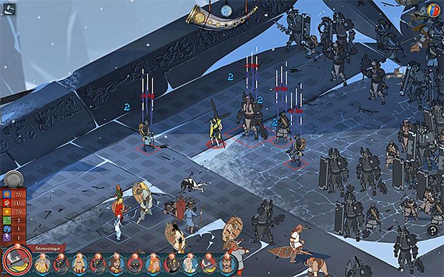 Stonesinger jest niestety w stanie wzmocnić swoich pomocników - Einartoft | Rozdział 4 / Chapter 4 w The Banner Saga - The Banner Saga - poradnik do gry