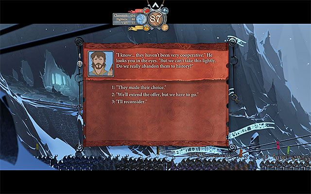 Możesz zignorować problemy gigantów i opuścić od razu ich miasto - Einartoft | Rozdział 5 / Chapter 5 w The Banner Saga - The Banner Saga - poradnik do gry