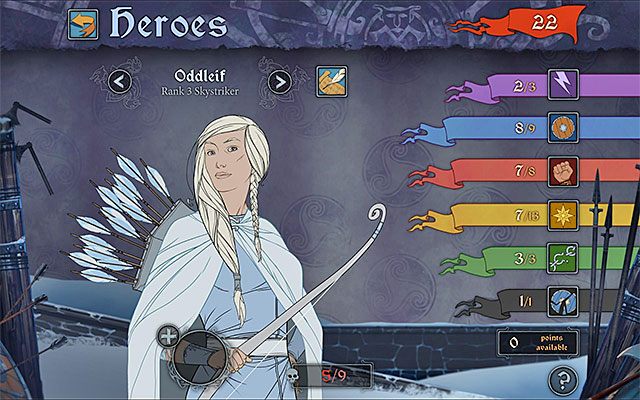 Przykładowy ekran postaci - Statystyki postaci | Rozwój postaci w The Banner Saga - The Banner Saga - poradnik do gry
