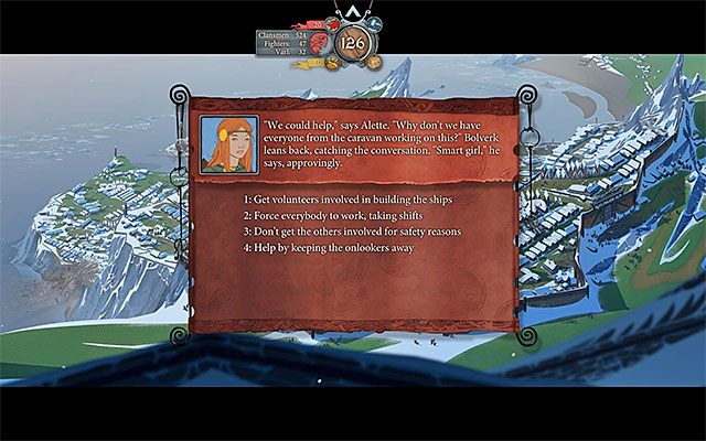 Wymuszenie cięższej pracy będzie wiązało się z licznymi sprzeciwami - Boersgard - oblężenie | Rozdział 7 / Chapter 7 w The Banner Saga - The Banner Saga - poradnik do gry