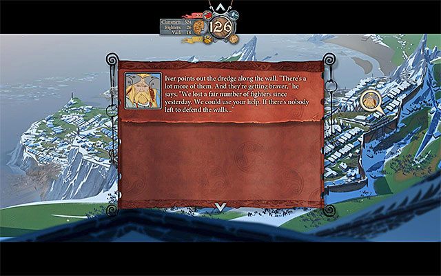 Lista opcji zachowania na drugi dzień jest bardzo podobna - Boersgard - oblężenie | Rozdział 7 / Chapter 7 w The Banner Saga - The Banner Saga - poradnik do gry