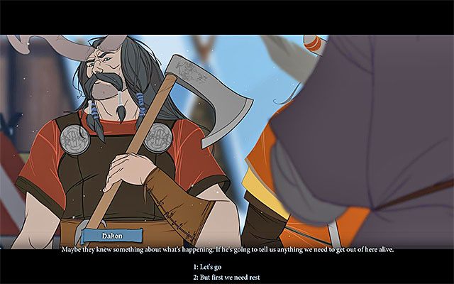 Wybór opcji zachowania jest dość istotny - Ridgehorn | Rozdział 3 / Chapter 3 w The Banner Saga - The Banner Saga - poradnik do gry