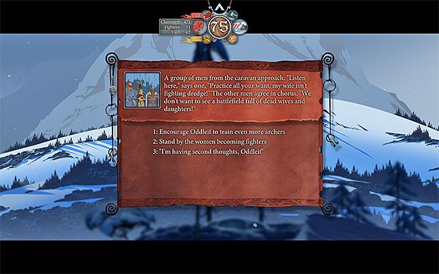 Wyszkolone wojowniczki wzmocnią Twoją karawanę - Podróż do Grofheim | Rozdział 4 / Chapter 4 w The Banner Saga - The Banner Saga - poradnik do gry