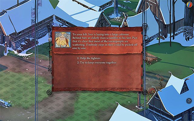 Finał wizyty w Skogr dla wariantu A - Skogr | Rozdział 2 / Chapter 2 w The Banner Saga - The Banner Saga - poradnik do gry