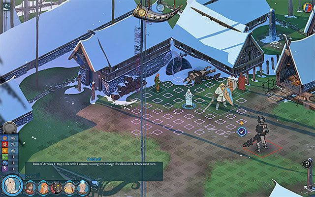 Warto próbować rozstawiać pułapki na trasie przemarszu jednostek wroga - Zaawansowane zagrania taktyczne | Walka w The Banner Saga - The Banner Saga - poradnik do gry