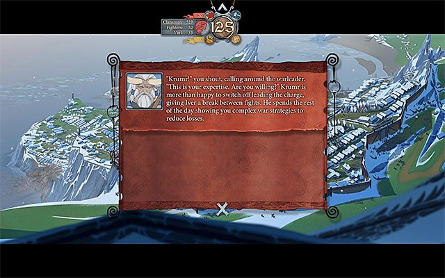 Skorzystanie z usług Krumra może doprowadzić do jego późniejszej śmierci - Ważniejsze decyzje | Ważne decyzje i mapa świata | The Banner Saga - The Banner Saga - poradnik do gry