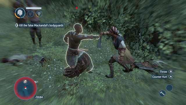 Podczas parowania następuje zwolnienie czasu na wyprowadzenie kontrataku - Walka w zwarciu | System walki w Assassins Creed Liberation - Assassins Creed: Liberation HD - poradnik do gry