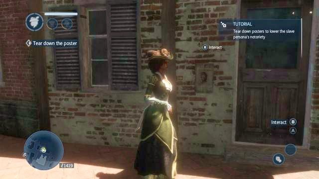 Zrywanie plakatów zmniejsza rozgłos - Sekwencja 1 | Wątek główny w Assassins Creed Liberation - Assassins Creed: Liberation HD - poradnik do gry