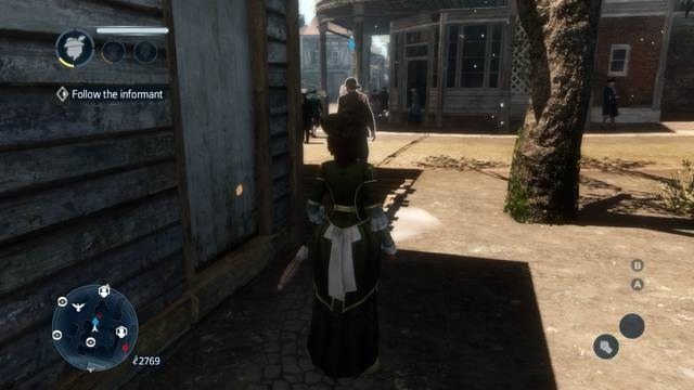 Informator oznaczony jest niebieskim znacznikiem - Sekwencja 3 | Wątek główny w Assassins Creed Liberation - Assassins Creed: Liberation HD - poradnik do gry