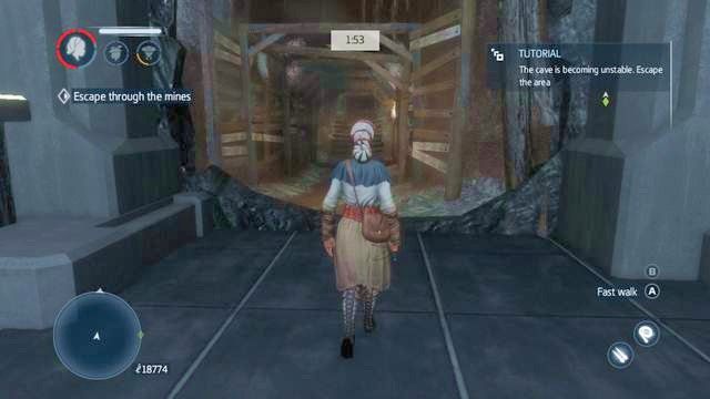 Wyjdź z jaskini w ciągu 2 minut - Sekwencja 4 | Wątek główny w Assassins Creed Liberation - Assassins Creed: Liberation HD - poradnik do gry