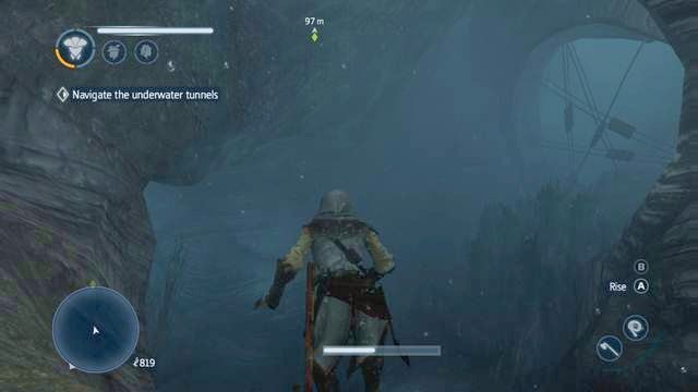 Lewy tunel prowadzi do celu misji - Sekwencja 6 | Wątek główny w Assassins Creed Liberation - Assassins Creed: Liberation HD - poradnik do gry