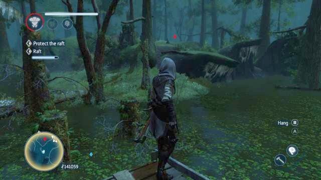 Nie w każdym miejscu możesz zeskoczyć z tratwy nie dotykając wody - Sekwencja 7 | Wątek główny w Assassins Creed Liberation - Assassins Creed: Liberation HD - poradnik do gry