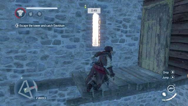 Uciekaj z wieży używając wyrw w ścianach - Sekwencja 8 | Wątek główny w Assassins Creed Liberation - Assassins Creed: Liberation HD - poradnik do gry