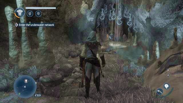 W sekwencji 6 zaraz po cutscenie, w której kanoe spada do wodospadu, będziesz w stanie zlokalizować w rogu jaskini kolejną Statuetkę - Znajdźki główne | Znajdźki w Assassins Creed Liberation - Assassins Creed: Liberation HD - poradnik do gry