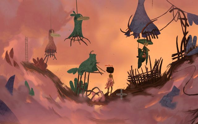 Porozmawiaj z kobietą wiszącą nad gniazdem - Gniazdo | Rozdział 1 - Vella | Broken Age - Broken Age - poradnik do gry