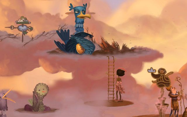 Użyj drabiny, aby wejść na wyższy poziom - Gniazdo | Rozdział 1 - Vella | Broken Age - Broken Age - poradnik do gry